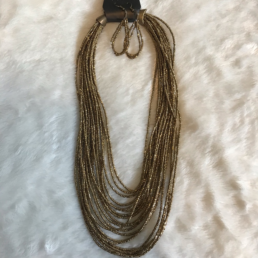 Paparazzi bronze seed bead necklace. New.
